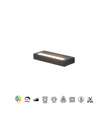 CONIL * APLIQUE LED 20W CCT DIM NEGRO